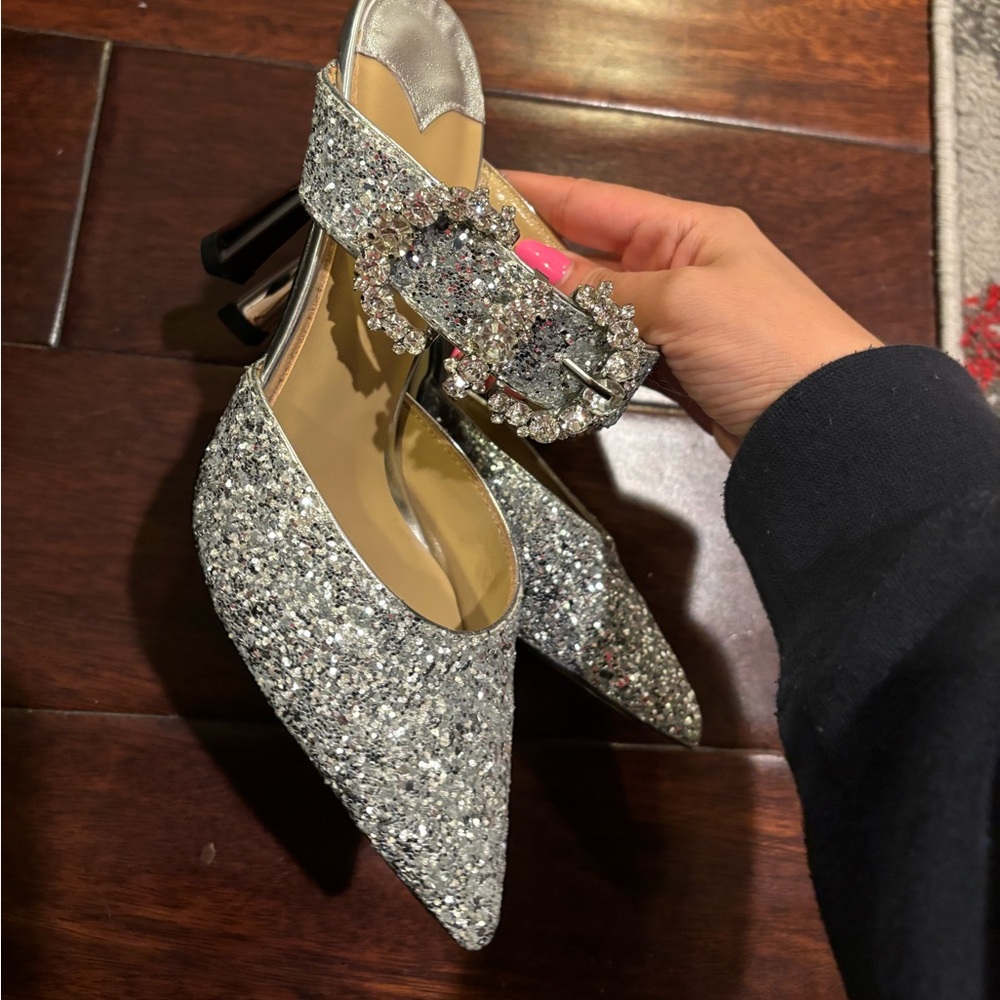 Sparkly Silver Pumps New Never Worn - Size 36